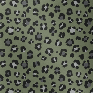 Tissu coton – Motif léopard fond kaki