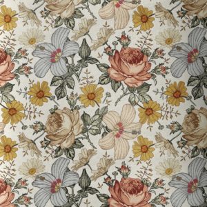 Tissu coton – Hibiscus Vintage