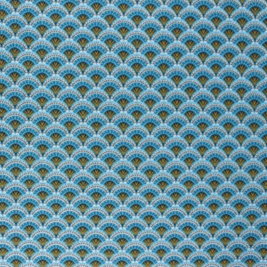 Tissu percale de coton – Wazabi bleu