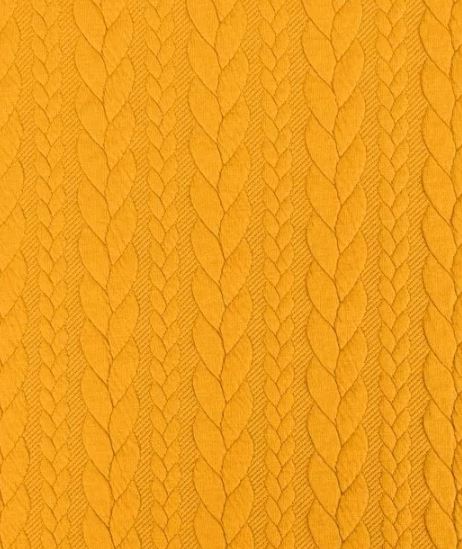 Jersey torsadé jaune par 10cm