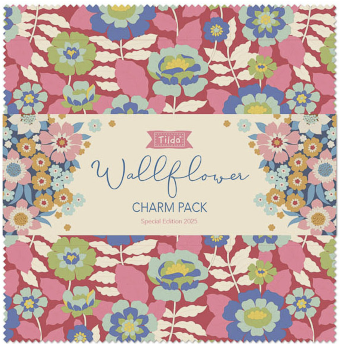Lot de 40 coupons Tilda Collection Wallflower 12 x 12 cm