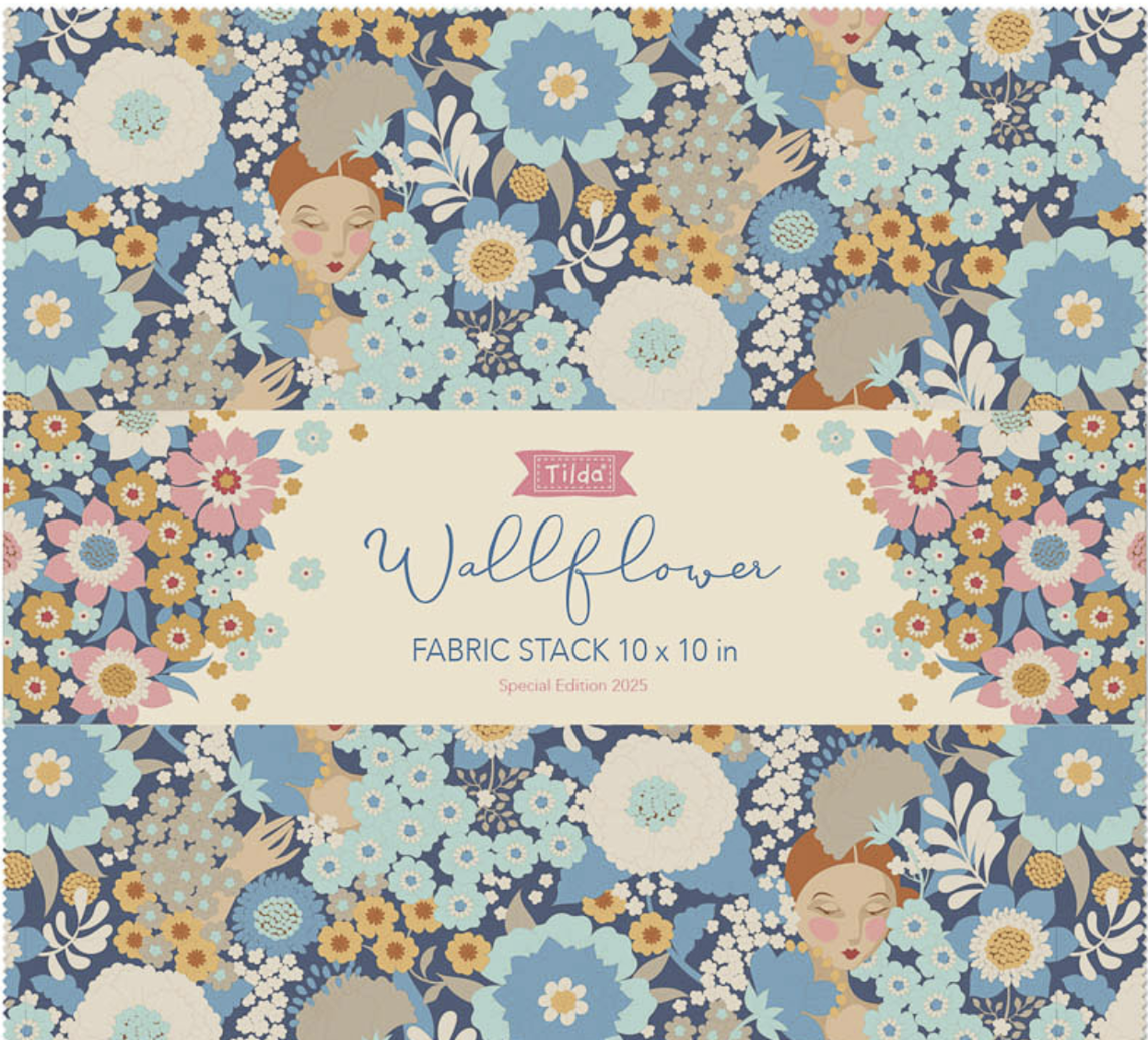 Tilda Wallflower fabric stack 40 tissus x 25cm
