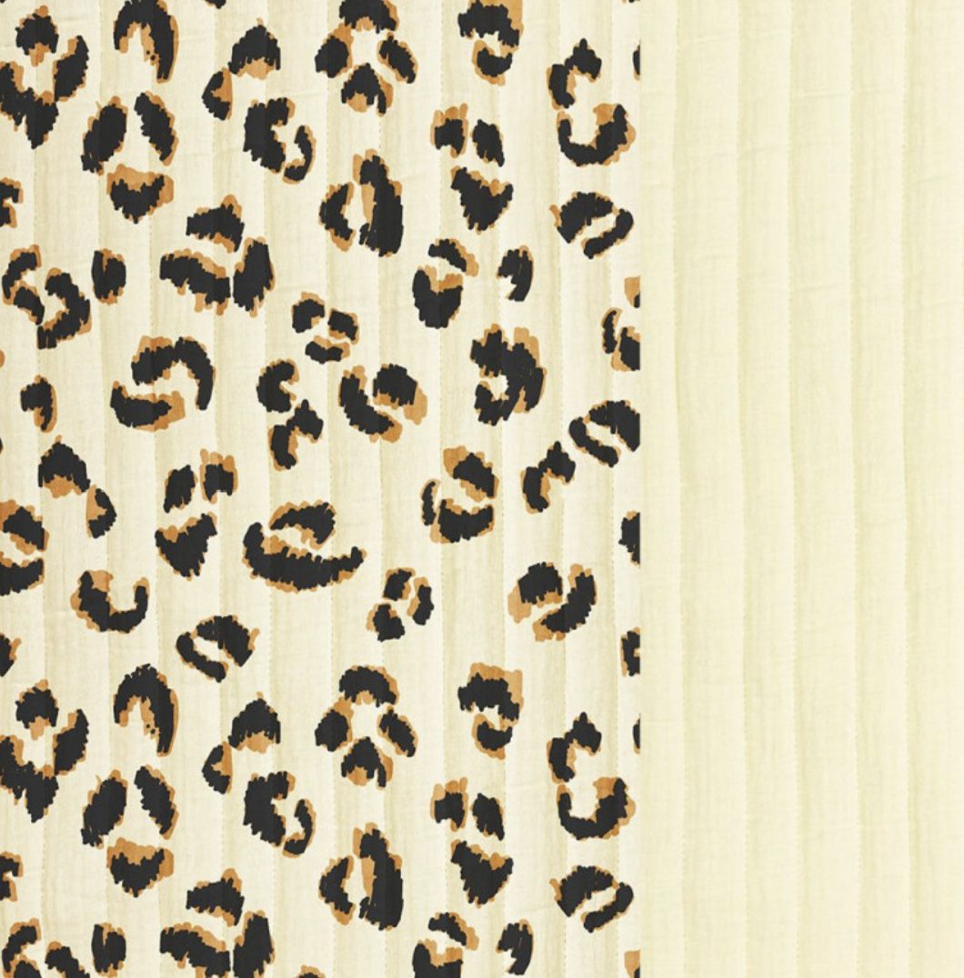 Double gaze matelassée imprimée Graouuu