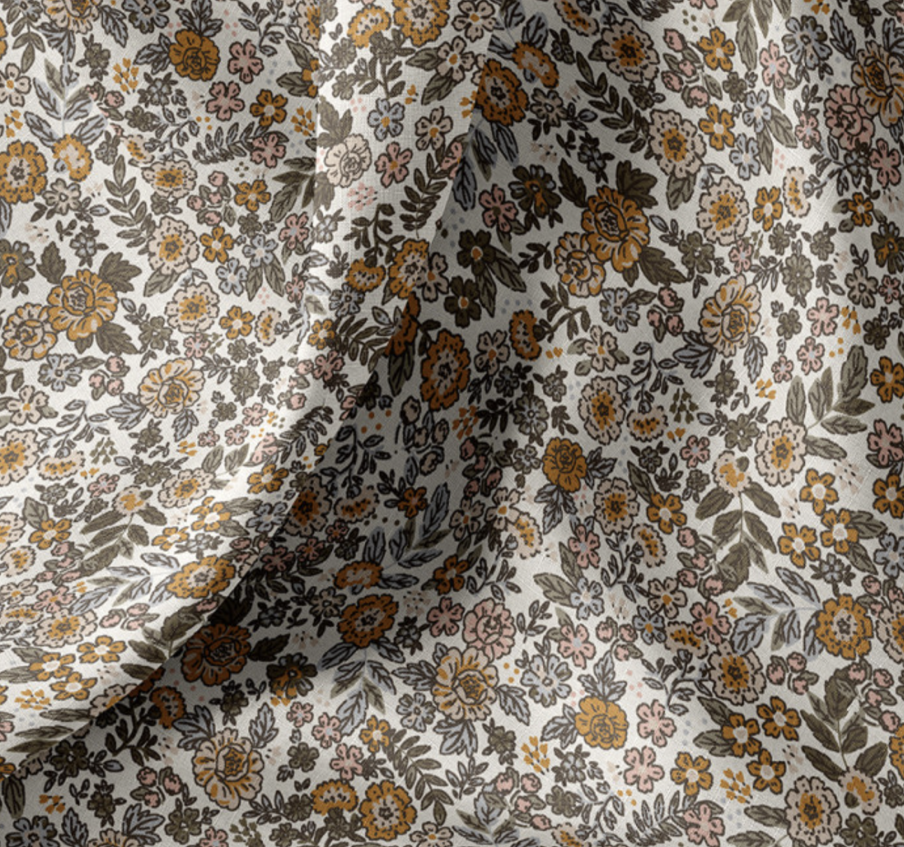 Tissu coton Barbara jaune